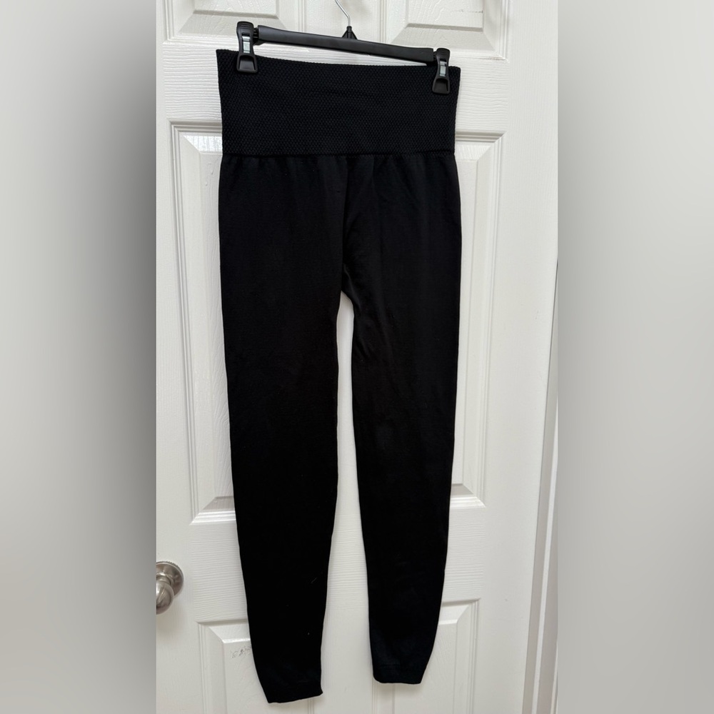 Women Black Leggings 4 Pairs Sold as Set (2-Black 1-Grey 1-Navy Blue)